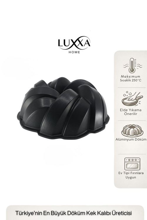 Mozaik Döküm Kek Kalıbı 26cm Siyah