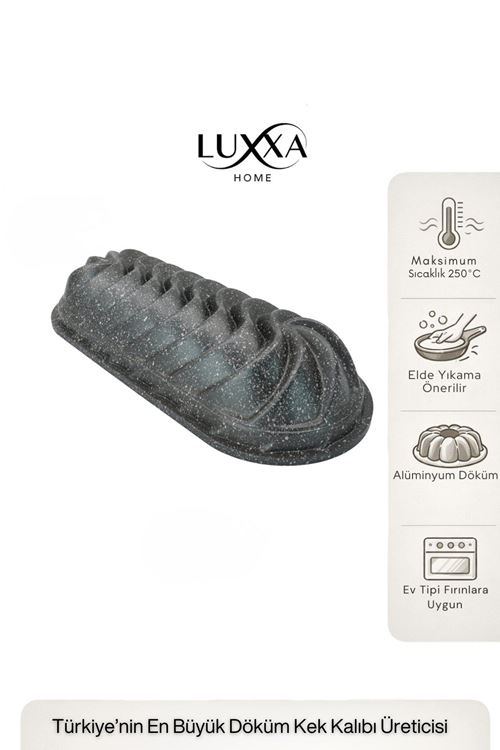 Sara Baton Döküm Kek Kalıbı 35cm Antrasit