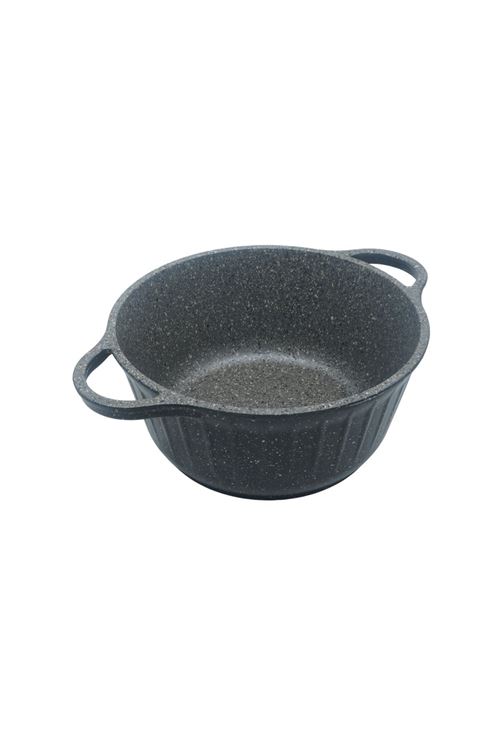 Roma Serisi 5 Parça Mini Döküm Tencere Seti Siyah