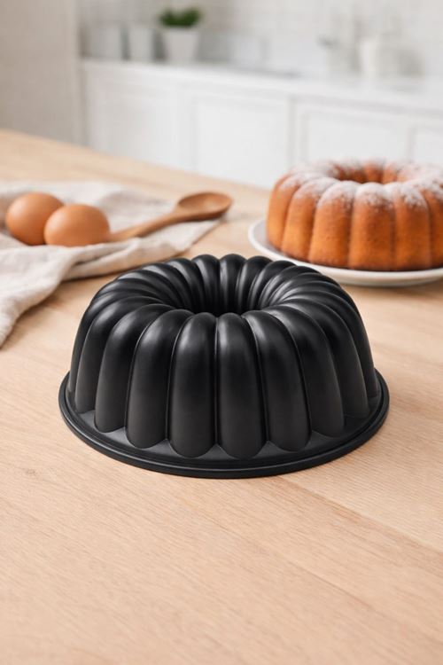 Leona Döküm Kek Kalıbı 25cm Siyah