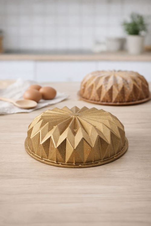 Firuze Döküm Kek Kalıbı 26cm Gold