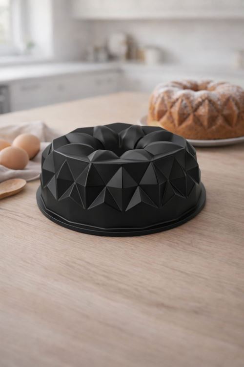 Helios Döküm Kek Kalıbı 25cm Siyah