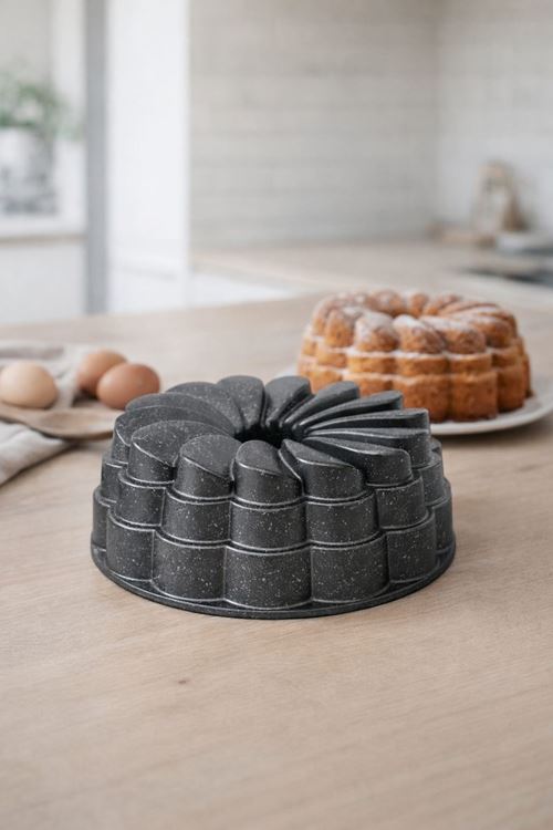 Flora Döküm Kek Kalıbı 26cm Antrasit