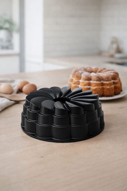 Flora Döküm Kek Kalıbı 26cm Siyah