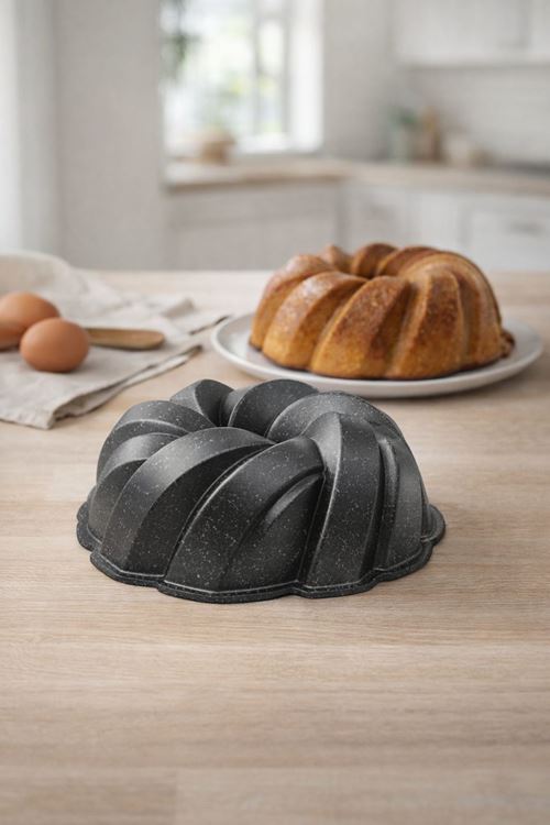 Mozaik Döküm Kek Kalıbı 26cm Antrasit