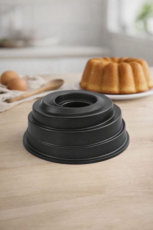 Anafor Döküm Kek Kalıbı 25cm Siyah