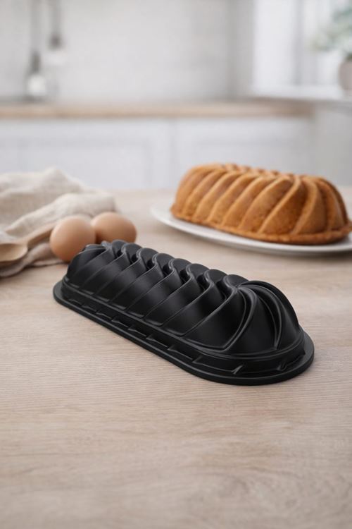 Sara Baton Döküm Kek Kalıbı 35cm Siyah