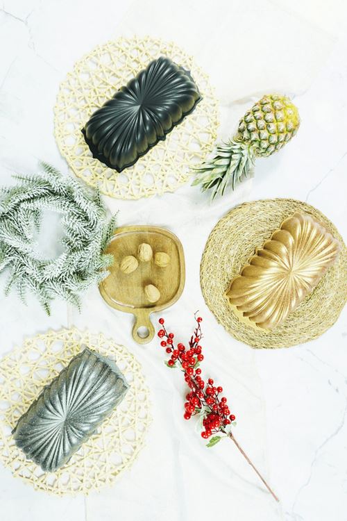 Leona Baton Döküm Kek Kalıbı 30cm Gold