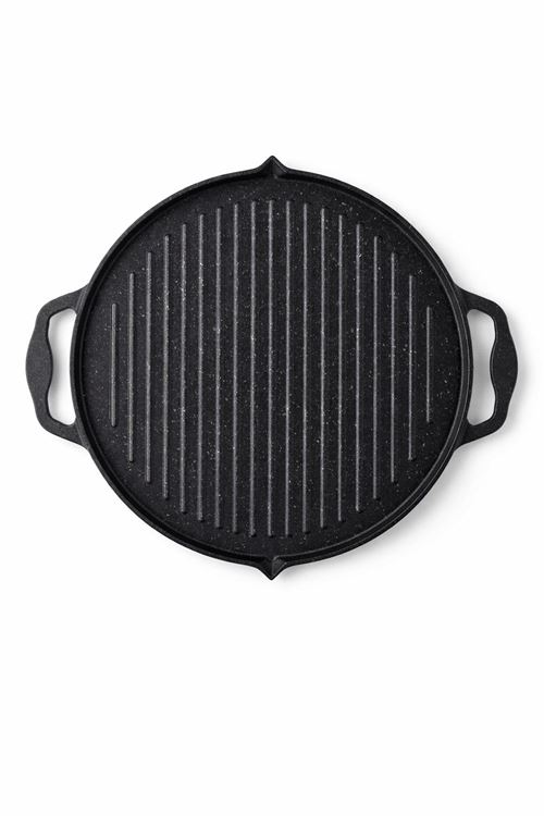 Riva Elite Çift Taraflı Döküm Tava 34cm Siyah
