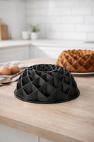 Diamond Döküm Kek Kalıbı 24cm Siyah