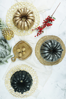 Rona Döküm Kek Kalıbı 25cm Gold