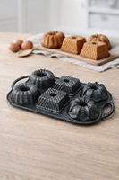 Hexa 6'lı Muffin Döküm Kek Kalıbı Antrasit