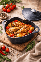 Lovexxa Kalp Şekilli Döküm Tencere - Siyah