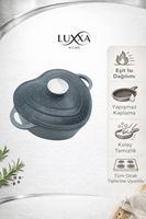 Lovexxa Kalp Şekilli Döküm Tencere - Siyah