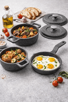 İstanbul Serisi 5 Parça Mini Döküm Tencere Seti Antrasit