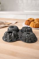 Viona 4'lü Muffin Döküm Kek Kalıbı Antrasit