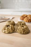 Viona 4'lü Muffin Döküm Kek Kalıbı Gold